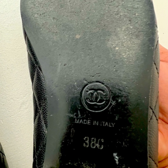 Chanel ballet flat size 38C caviar leather - Picture 2 of 8
